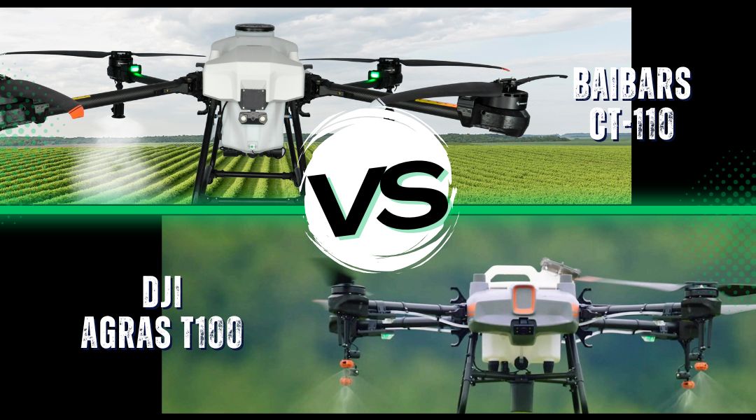 Imagen del artículo de la comparativa de Drones Agrícolas: CT-110 de Baibars vs DJI Agras T100
