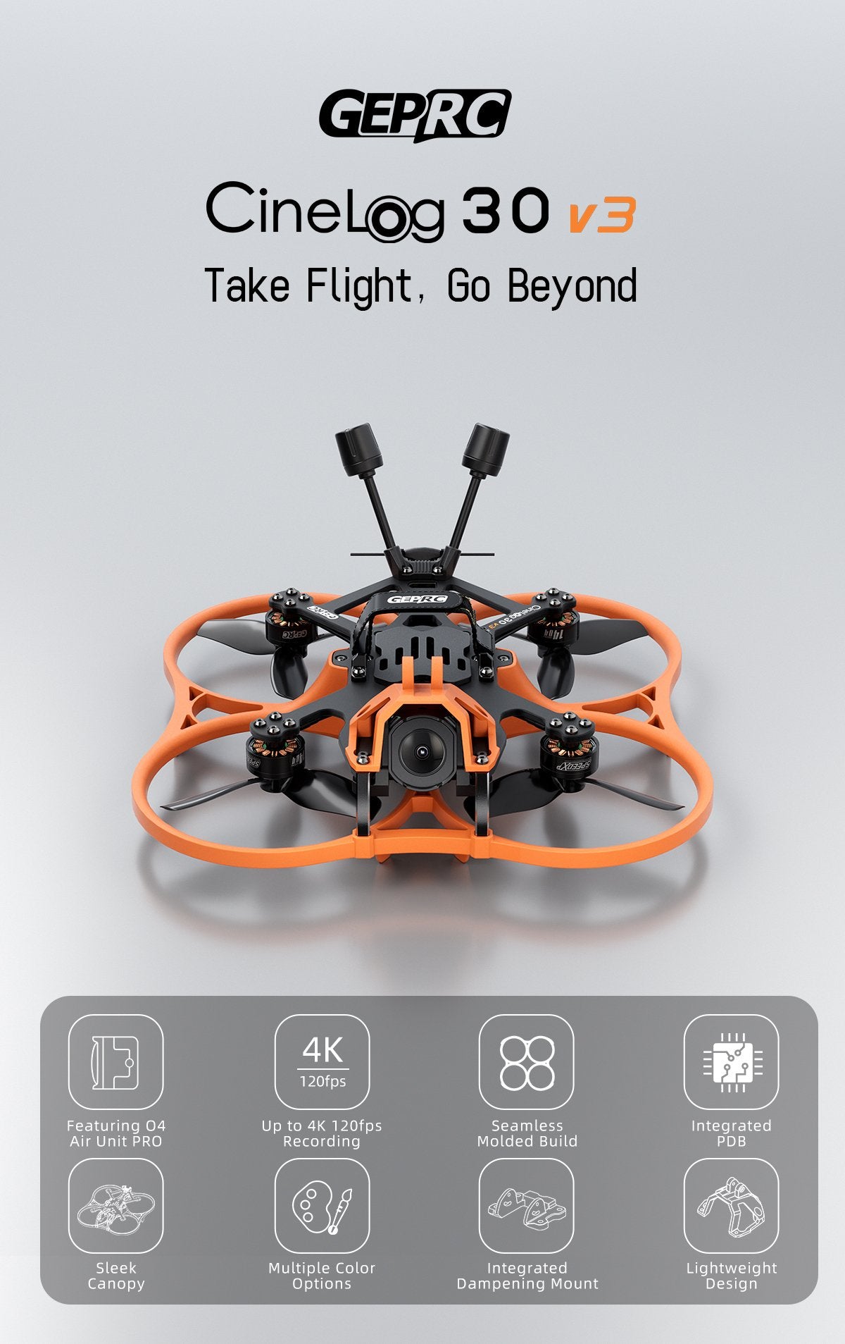 Imagen del GEPRC Cinelog30 V3 O4 Pro Quadcopter