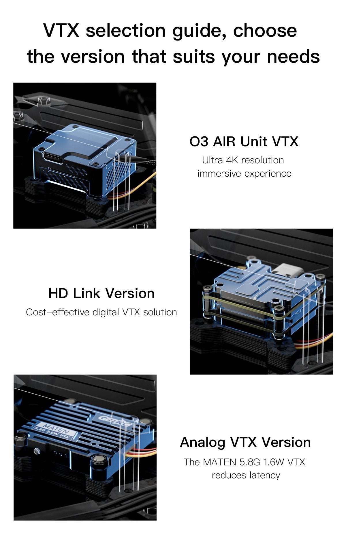 Imagen del GEPRC Vapor-D5 Analog FPV Drone