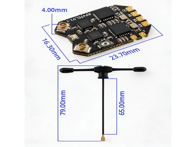 Imagen del Receptor RX – Receptor Diversity con Doble Antena para Drones FPV